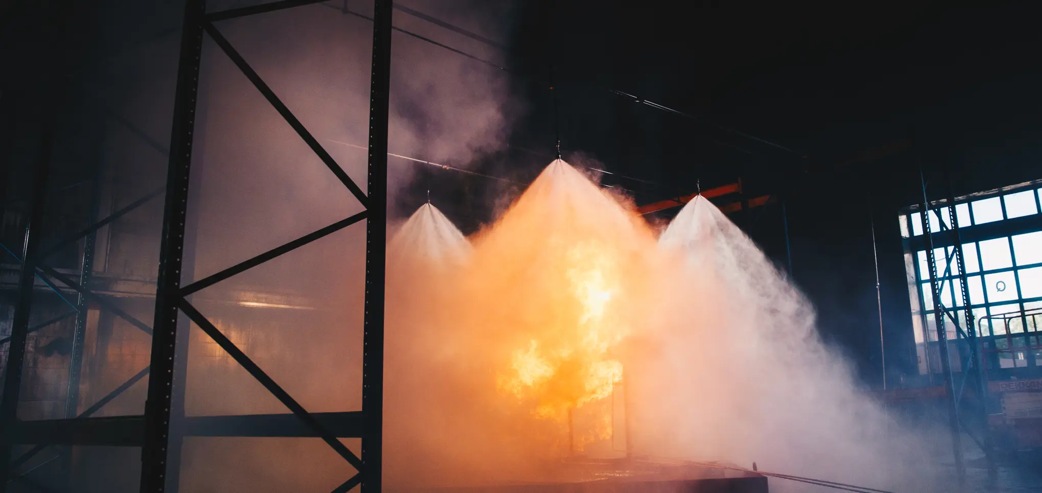 Fire in warehouse 